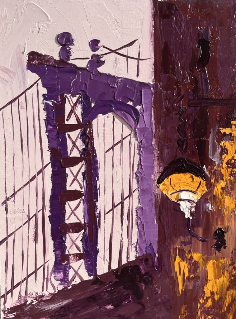 NYC Brooklyn Bridge original oil impasto painting