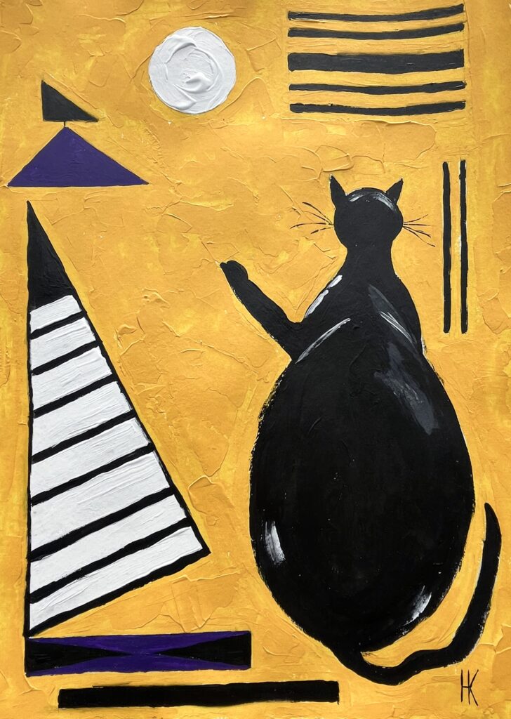 Kandinsky Black Cat original painting